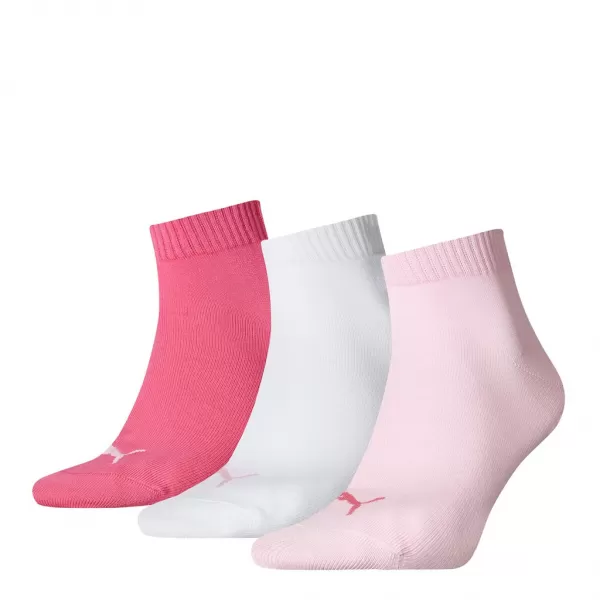  Șosete PUMA QUARTER PLAIN 3P ROZ/ALB 