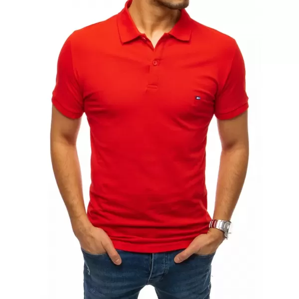  Mens t -thirt cu guler DSTREET PX0331 ROŞU 