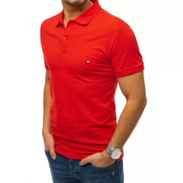  Mens t -thirt cu guler DSTREET PX0331 ROŞU 