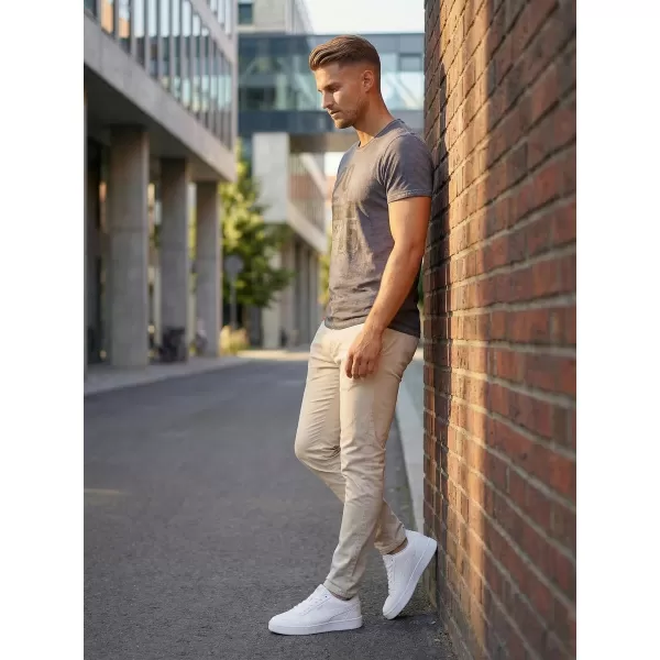  Tricou pentru bărbați KIXMI OMER GRI INCHIS 