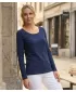 Tricou pentru femei KIXMI OLIMPIE ALBASTRU INCHIS
