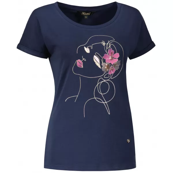  Tricou pentru femei KIXMI ONELLA ALBASTRU INCHIS 