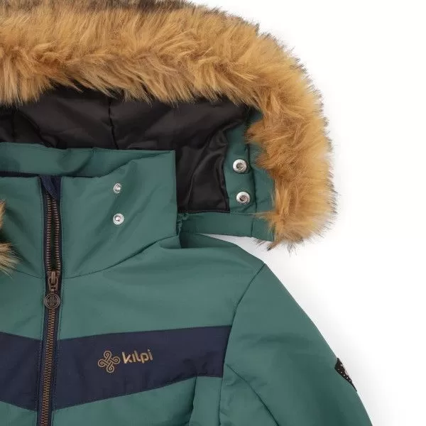  Jachetă de schi pentru femei KILPI ALISIA-W SL0111KI VERDE ÎNCHIS 