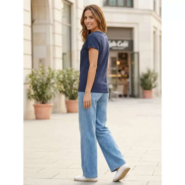  Tricou pentru femei KIXMI ONELLA ALBASTRU INCHIS 
