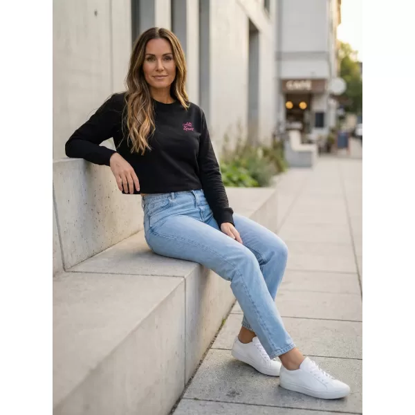  Hanorac crop top dama ALTISPORT BYB/ALW056BY131 NEGRU ROZ 