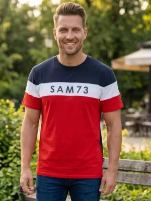 Tricou pentru bărbați SAM 73 KAVIX MT 815 ROŞU