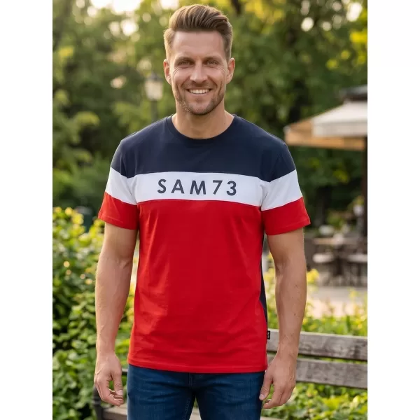  Tricou pentru bărbați SAM 73 KAVIX MT 815 ROŞU 