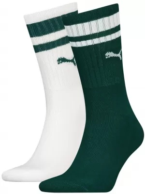 Șosete PUMA CREW HERITAGE STRIPE 2P 907944-07 VERDE