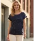 Tricou pentru femei SAM 73 HEQA WT 876 ALBASTRU ÎNCHIS