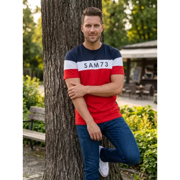  Tricou pentru bărbați SAM 73 KAVIX MT 815 ROŞU 