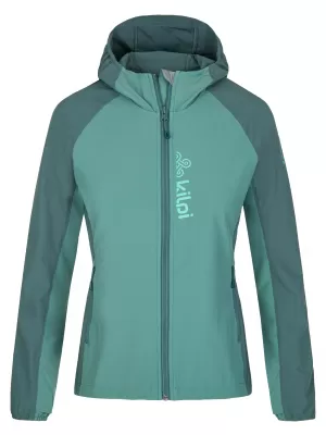Jachetă softshell pentru femei KILPI BALANS-W SL0121KI VERDE ÎNCHIS