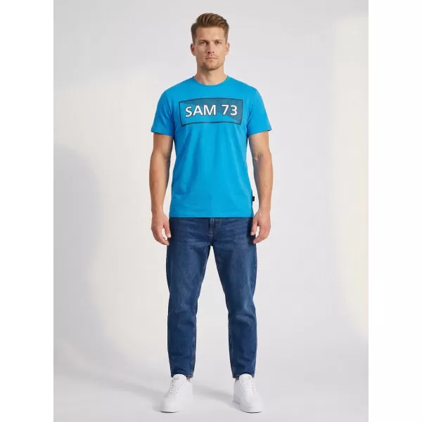  Tricou pentru bărbați SAM 73 FENRI MT 814 ALBASTRU STRĂLUCITOR 
