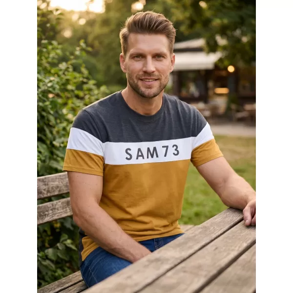  Tricou pentru bărbați SAM 73 KAVIX MT 815 MARO DESCHIS 