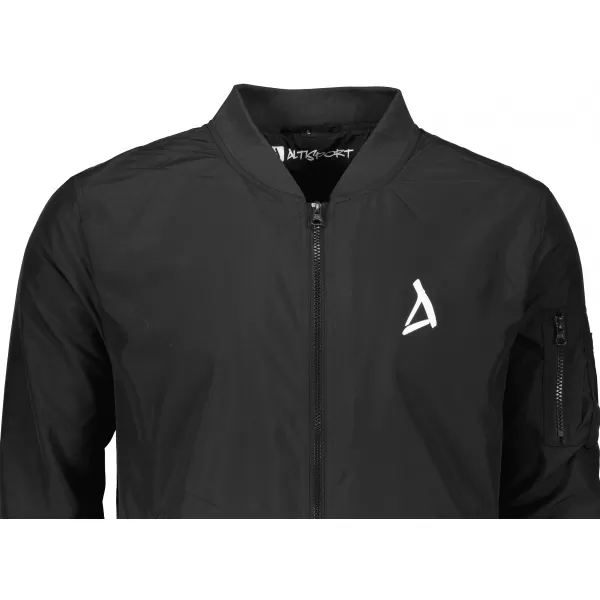  Jachetă bomber pentru bărbați ALTISPORT BYB/ALM002BY045 ALB-NEGRU 