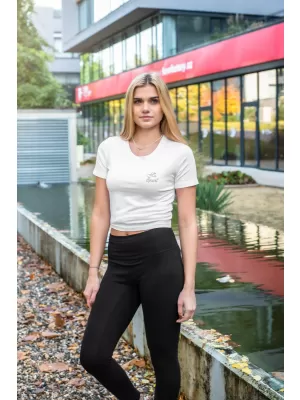 Tricou crop top dama ALTISPORT BYB/ALW056BY042 ALB