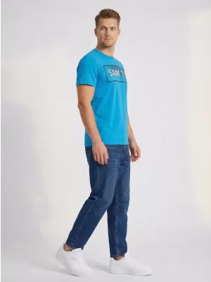 Tricou pentru bărbați SAM 73 FENRI MT 814 ALBASTRU STRĂLUCITOR