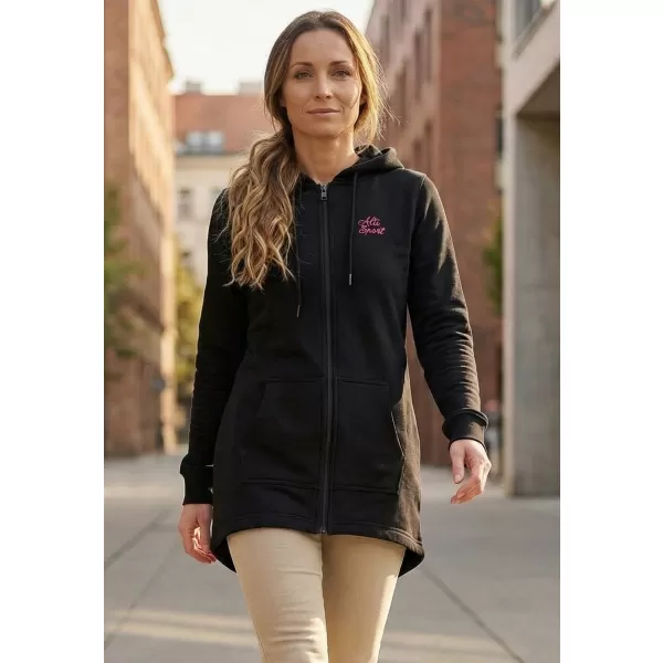  Hanorac prelungit dama ALTISPORT BYB/ALW056BY148 NEGRU ROZ 