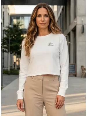 Hanorac crop top dama ALTISPORT BYB/ALW056BY131 ALB