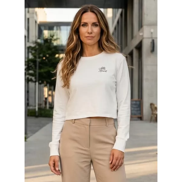  Hanorac crop top dama ALTISPORT BYB/ALW056BY131 ALB 