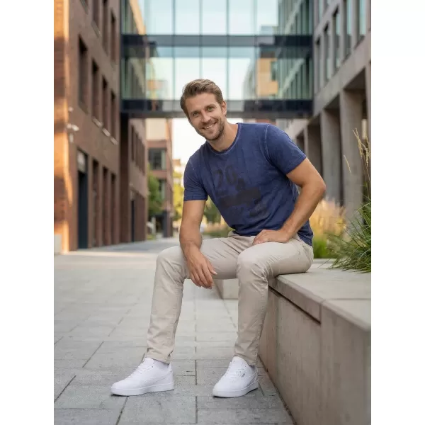  Tricou pentru bărbați KIXMI OMER ALBASTRU INCHIS 