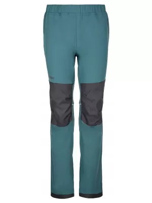 Pantaloni softshell pentru copii KILPI RIZO-J SJ0405KI VERDE ÎNCHIS