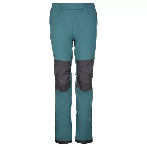  Pantaloni softshell pentru copii KILPI RIZO-J SJ0405KI VERDE ÎNCHIS 