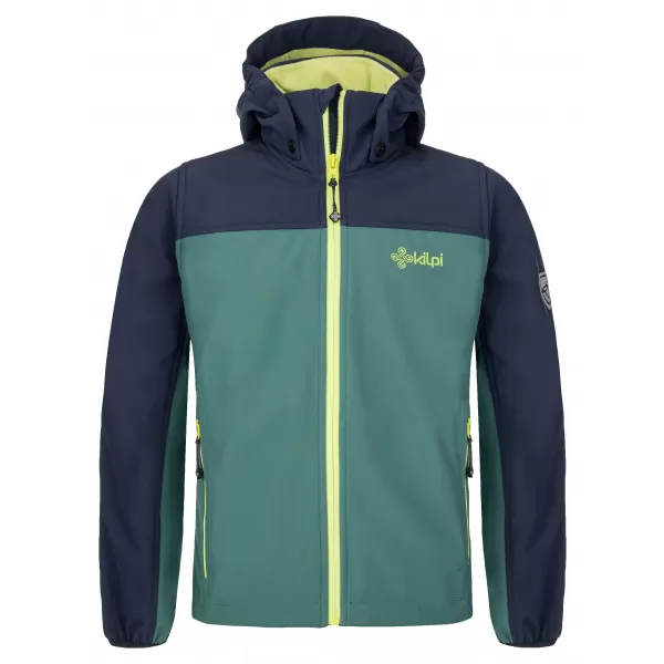  Geaca softshell pentru baieti KILPI RAVIO-JB SJ0105KI VERDE ÎNCHIS 