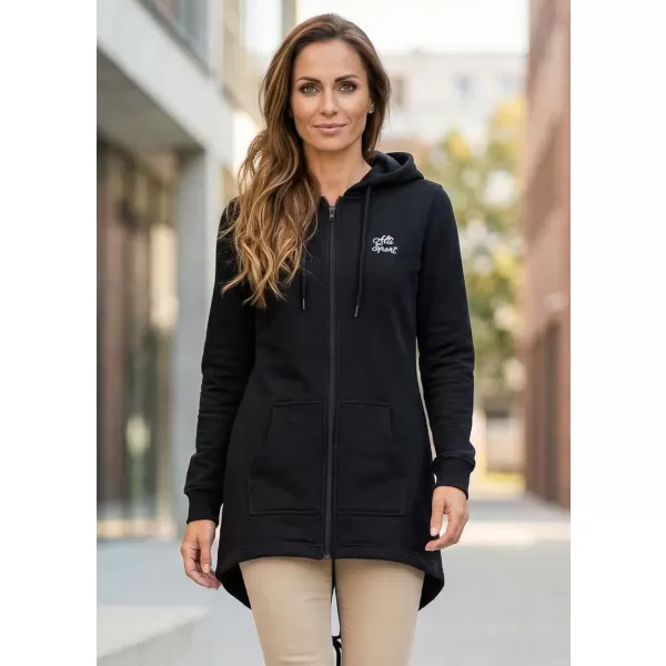  Hanorac prelungit dama ALTISPORT BYB/ALW056BY148 ALB-NEGRU 
