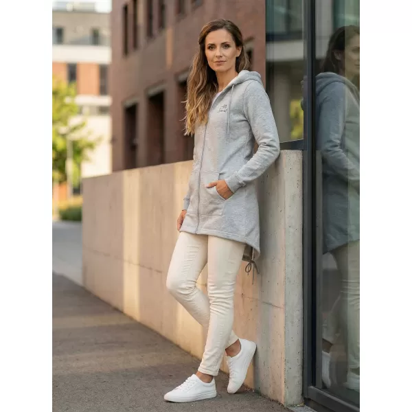  Hanorac prelungit dama ALTISPORT BYB/ALW056BY148 EVIDENȚIERI GRI DESCHIS 