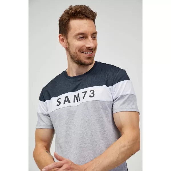  Tricou pentru bărbați SAM 73 KAVIX MT 815 GRI DESCHIS 