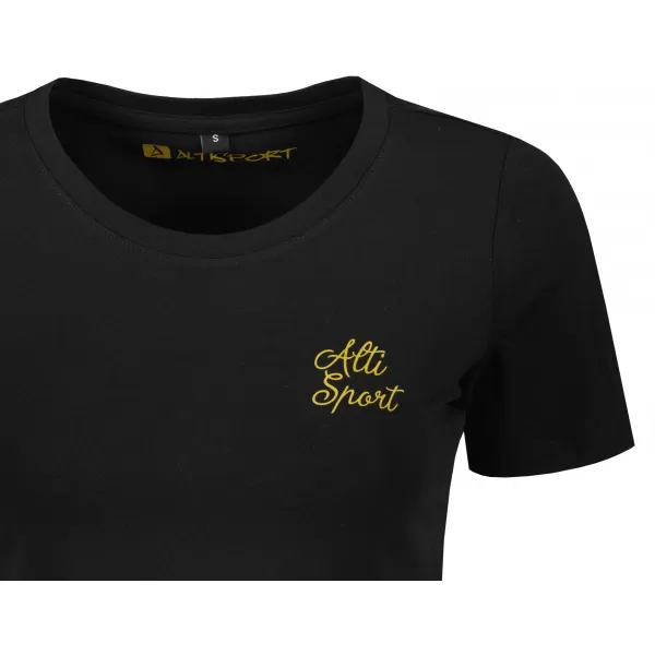  Tricou crop top dama ALTISPORT BYB/ALW056BY042 NEGRU SI AURIU 