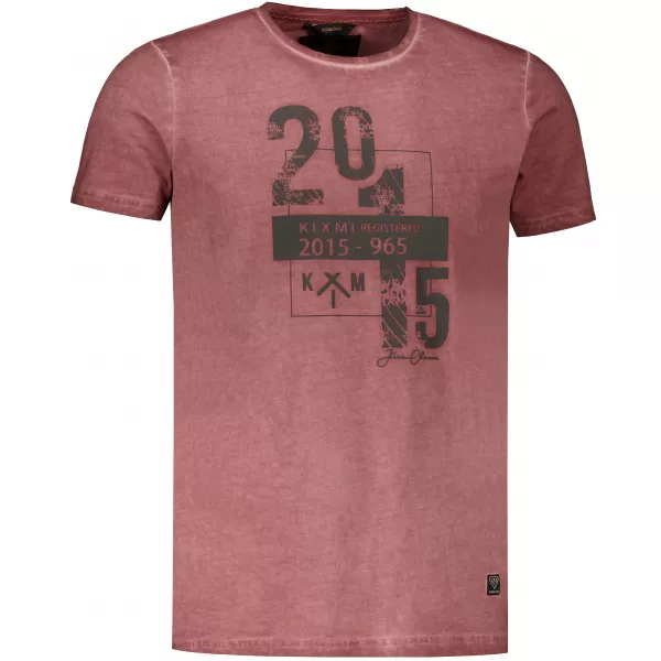 Tricou pentru bărbați KIXMI OMER BURGUNDIA 
