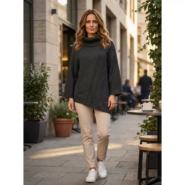  Pulover de dama KIXMI OBELIA EVIDENȚIERI GRI ÎNCHIS 