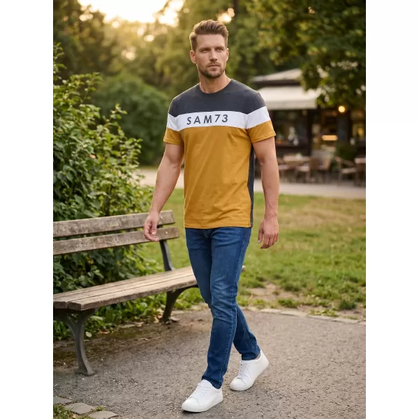  Tricou pentru bărbați SAM 73 KAVIX MT 815 MARO DESCHIS 