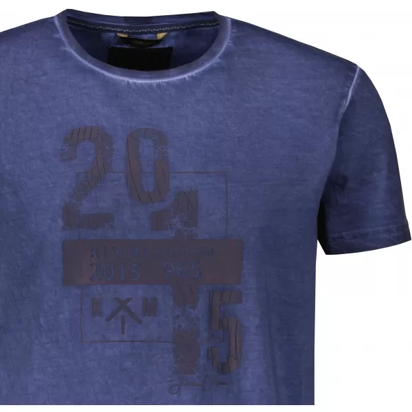  Tricou pentru bărbați KIXMI OMER ALBASTRU INCHIS 
