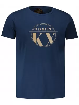 Tricou pentru bărbați KIXMI OCTAVIO ALBASTRU INCHIS