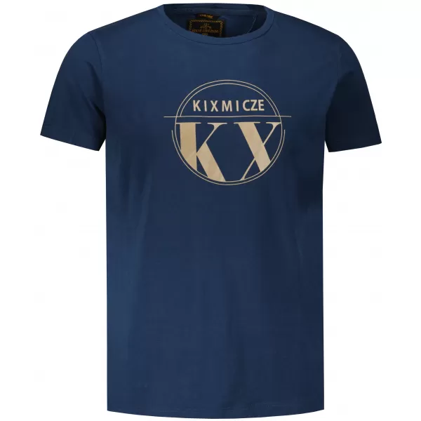  Tricou pentru bărbați KIXMI OCTAVIO ALBASTRU INCHIS 