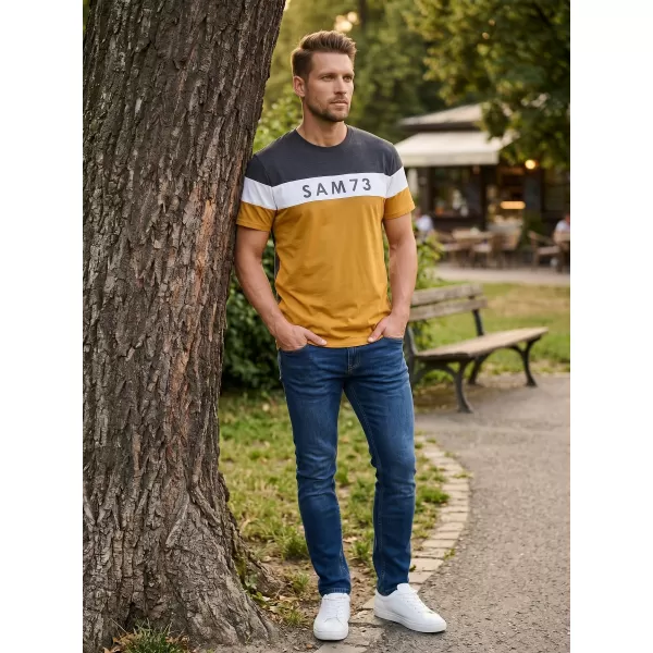  Tricou pentru bărbați SAM 73 KAVIX MT 815 MARO DESCHIS 