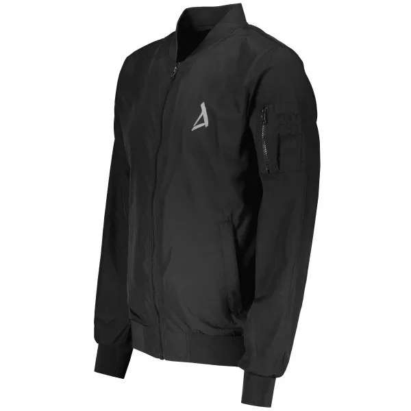  Jachetă bomber pentru bărbați ALTISPORT BYB/ALM002BY045 NEGRU SI ARGINTIU 