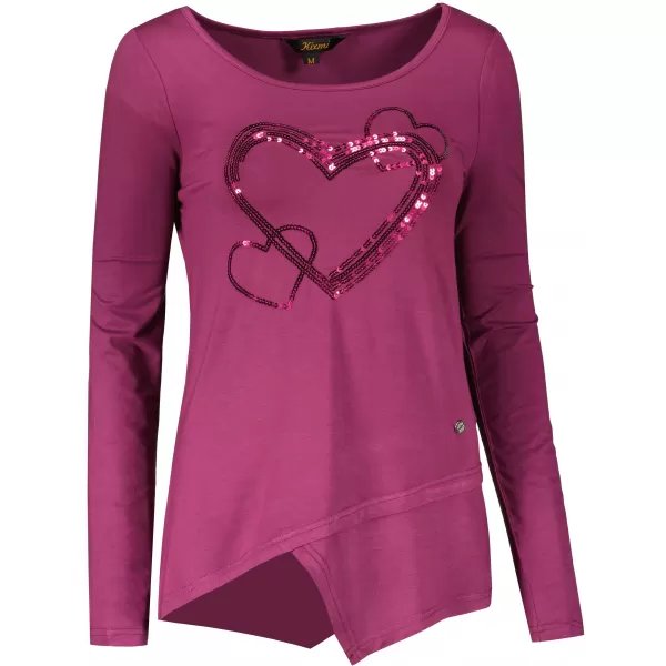 Tricou pentru femei KIXMI ORIANA BURGUNDIA 