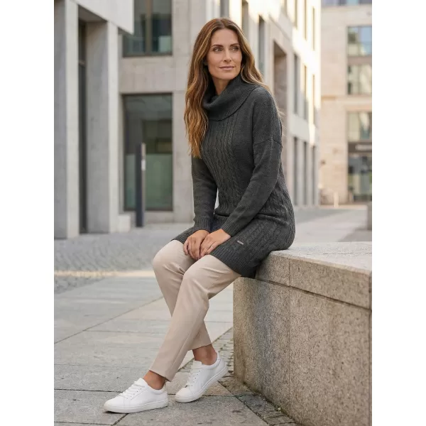  Pulover de dama KIXMI ODELLA EVIDENȚIERI GRI ÎNCHIS 