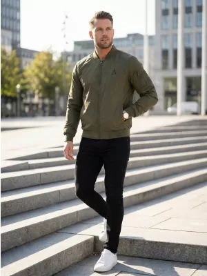 Jachetă bomber pentru bărbați ALTISPORT BYB/ALM002BY045 KAKI
