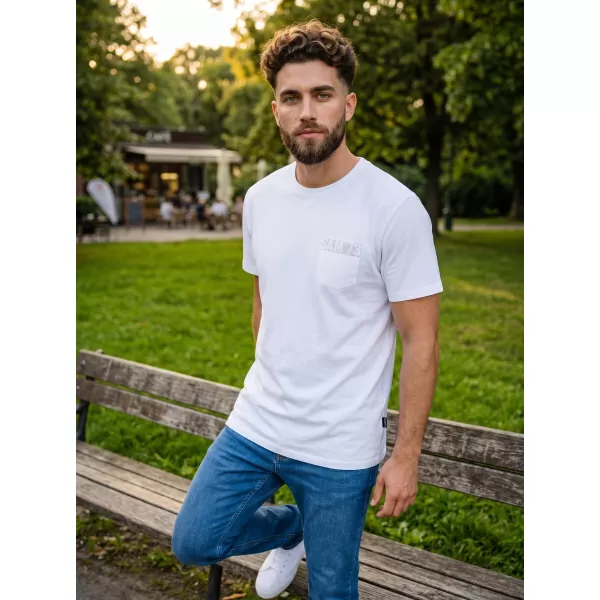  Tricou pentru bărbați SAM 73 QUARIP MT 812 ALB 
