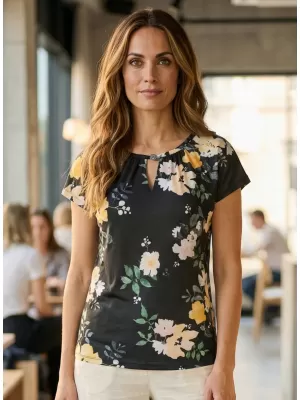 Tricou pentru femei KIXMI ORNELLA NEGRU