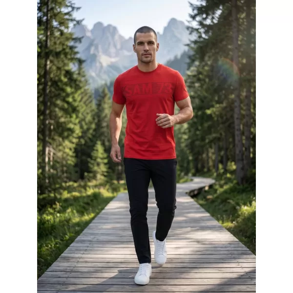  Tricou pentru bărbați SAM 73 BARRY MT 811 ROŞU 
