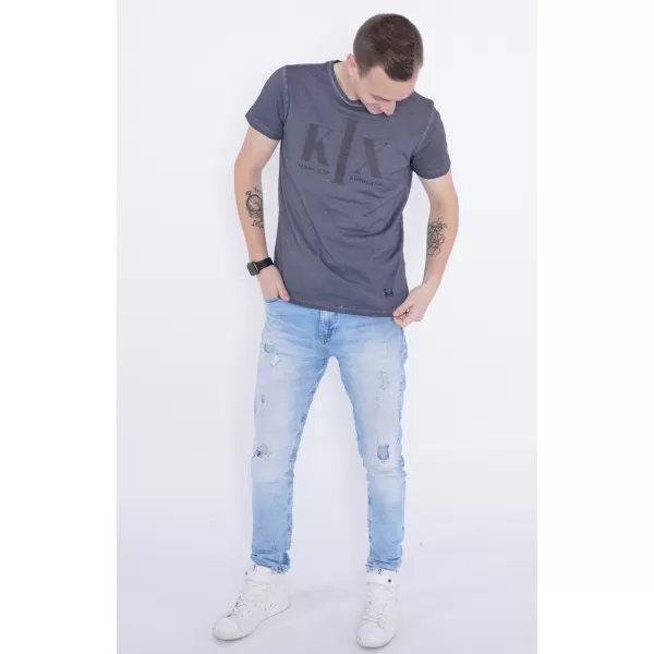  Tricou pentru bărbați KIXMI OLWEN GRI INCHIS 