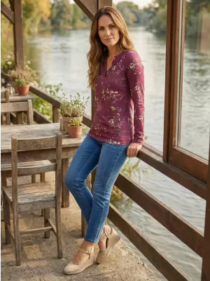 Tricou pentru femei KIXMI ONDREA BURGUNDIA