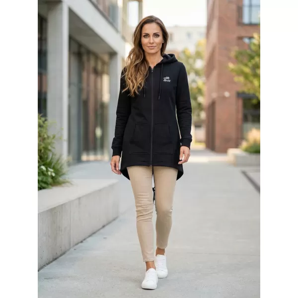  Hanorac prelungit dama ALTISPORT BYB/ALW056BY148 ALB-NEGRU 