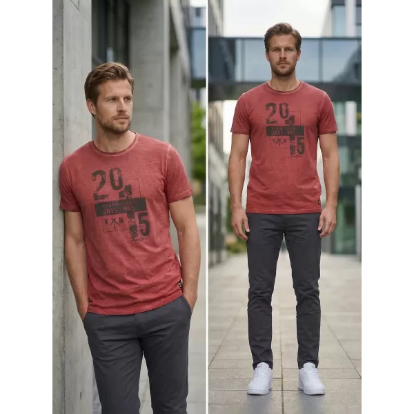  Tricou pentru bărbați KIXMI OMER BURGUNDIA 
