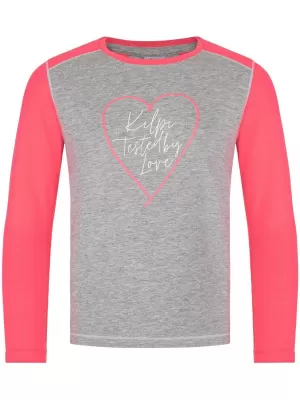 Tricou fetita cu maneca lunga KILPI SONIER-JG SJ0351KI GRI DESCHIS